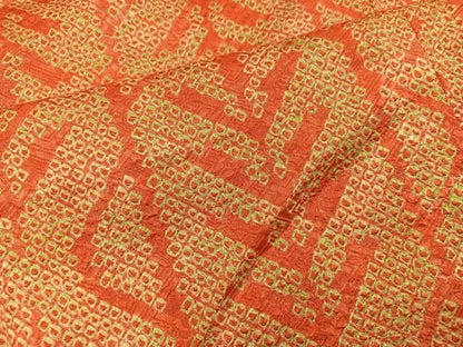 平和屋着物■上質な小紋　草葉文　正絹　逸品　BAAY1704mz