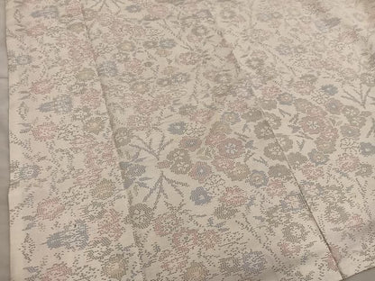 平和屋着物■本場大島紬　白大島　草花文　正絹　逸品　BAAY1785mz