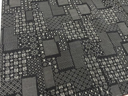 平和屋着物■上質な紬　幾何学文様　正絹　逸品　BAAY1802mz