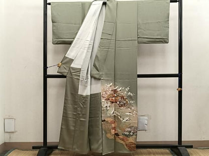 平和屋着物■豪華色留袖　作家物　飛鶴御所車花文　暈し染め　金彩　正絹　逸品　BAAY1827mz