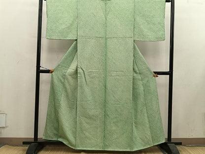 平和屋着物■大変加工の良い総絞り小紋　正絹　逸品　BAAY1869mz