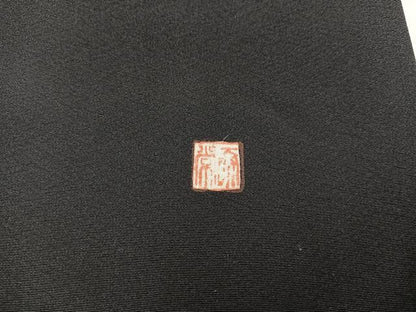平和屋着物■豪華黒留袖　作家物　御所車人物花文　暈し染め　金彩　正絹　逸品　BAAY1871mz