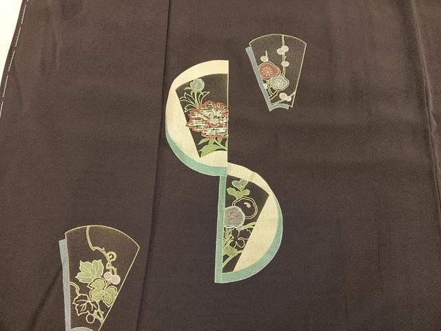 平和屋着物●訪問着　竹屋町刺繍　草花文　正絹　逸品　BAAY1895mz