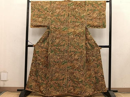 平和屋着物■上質な小紋　風景花文　正絹　逸品　BAAY1917mz