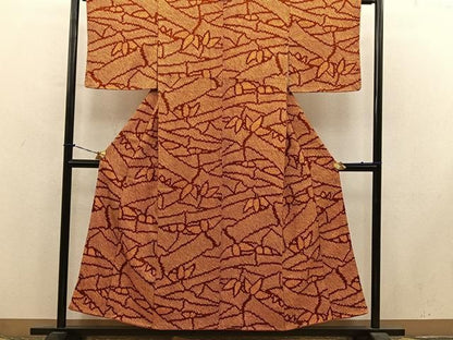 平和屋着物■上質な小紋　総絞り　笹竹文　正絹　逸品　未使用　BAAY1920mz