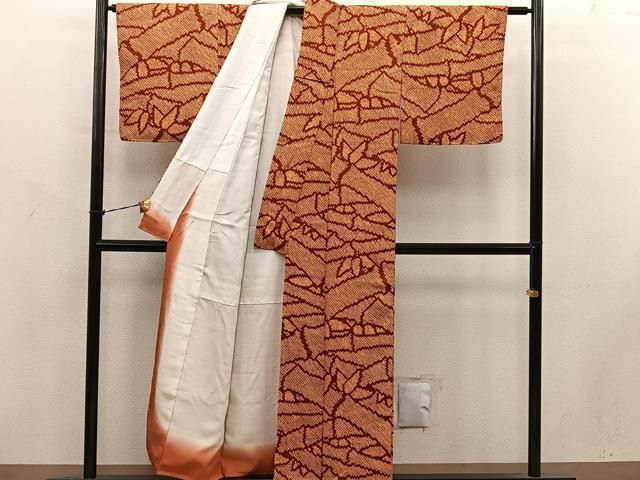 平和屋着物■上質な小紋　総絞り　笹竹文　正絹　逸品　未使用　BAAY1920mz