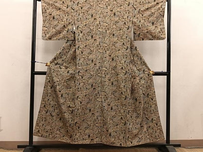 平和屋着物■本場染大島紬　亀甲花文　正絹　逸品　BAAY1960mz