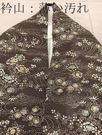 平和屋着物■上質な小紋　流水花文　正絹　逸品　BAAY1989mz