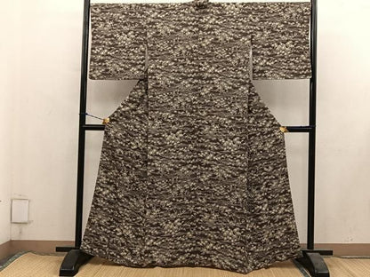 平和屋着物■上質な小紋　流水花文　正絹　逸品　BAAY1989mz
