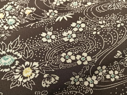 平和屋着物■上質な小紋　流水花文　正絹　逸品　BAAY1989mz