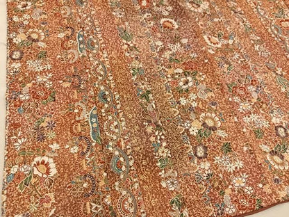 平和屋着物■上質な小紋　草花文　金彩　正絹　逸品　BAAY1995mz
