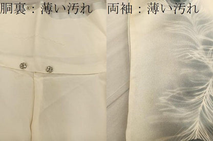 平和屋着物■上質な小紋　孔雀羽　暈し染め　正絹　逸品　BAAY1998mz