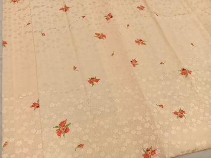 平和屋着物■長襦袢　袷　草花文　正絹　逸品　BAAY2004mz