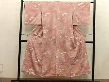 平和屋着物■上質な小紋　風景花文　正絹　逸品　BAAY2016mz