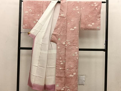 平和屋着物■上質な小紋　風景花文　正絹　逸品　BAAY2016mz