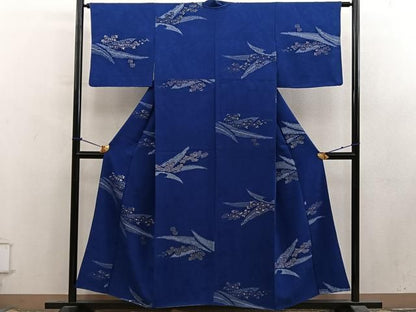 平和屋着物■上質な小紋　菊花文　寿光織　金銀糸　正絹　逸品　BAAY2028mz