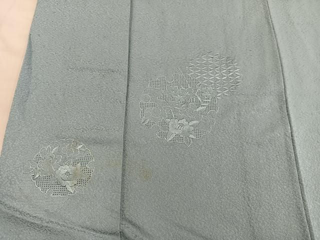 平和屋着物■豪華色留袖　総刺繍　スワトウ刺繍　雪輪花文　正絹　逸品　BAAY2043mz