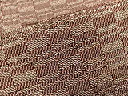 平和屋着物■上質な紬　胴抜き仕立て　横段文　正絹　逸品　BAAY2045mz