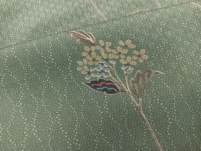 平和屋着物■上質な小紋　枝花文　正絹　逸品　BAAY2047mz