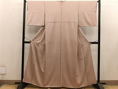 平和屋着物■上質な色無地　薄香色　正絹　逸品　BAAY2048mz