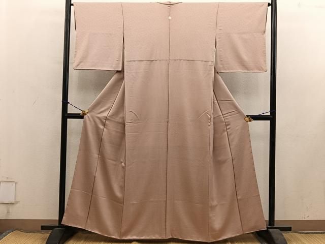 平和屋着物■上質な色無地　薄香色　正絹　逸品　BAAY2048mz
