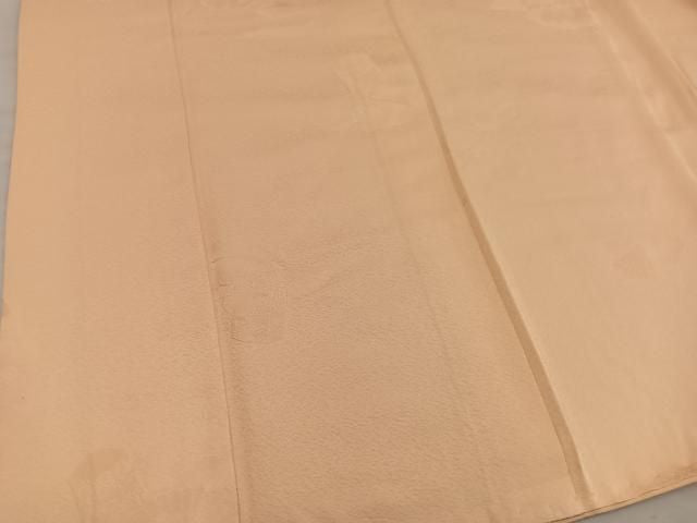 平和屋着物■上質な色無地　貝桶地紋　萱草色　正絹　逸品　BAAY2051mz