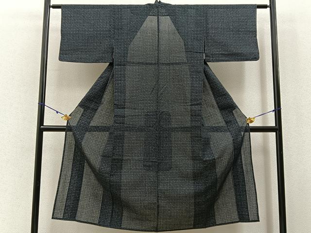 平和屋着物＊夏物 小紋 紗 草花文 AAAW8575st 平和屋着物＊夏物 小紋
