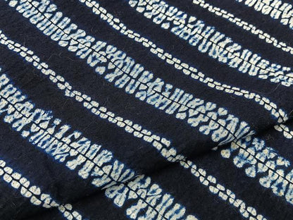 平和屋着物∴夏物　浴衣　有松鳴海絞り　斜線文　綿　逸品　BAAY3006hj