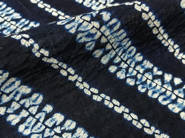 平和屋着物∴夏物　浴衣　有松鳴海絞り　斜線文　綿　逸品　BAAY3006hj