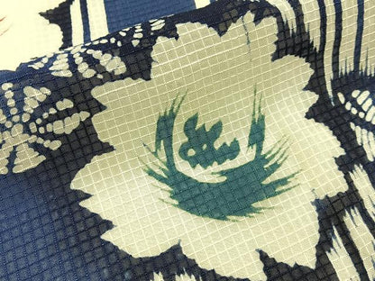 平和屋着物∴夏物　浴衣　綿紅梅　草花文　綿　逸品　BAAY3007hj