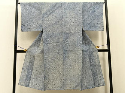 平和屋着物∴夏物　男性　浴衣　有松鳴海絞り　三浦絞り　綿　逸品　BAAY3008hj
