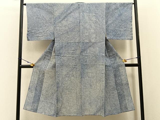 平和屋着物∴夏物　男性　浴衣　有松鳴海絞り　三浦絞り　綿　逸品　BAAY3008hj