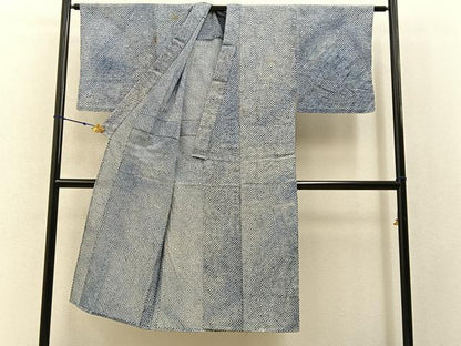平和屋着物∴夏物　男性　浴衣　有松鳴海絞り　三浦絞り　綿　逸品　BAAY3008hj