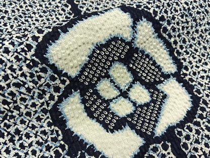 平和屋着物∴夏物　浴衣　草花文　リップル生地　綿　逸品　BAAY3009hj