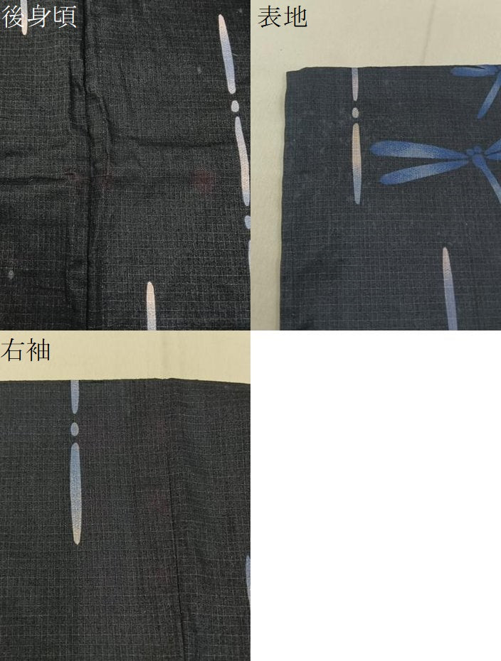 平和屋着物∴夏物　浴衣　綿紅梅　蜻蛉　綿　逸品　BAAY3015hj