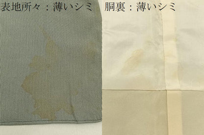 平和屋着物■江戸小紋　万筋　湊鼠色×白磁色　正絹　逸品　BAAY3021hj