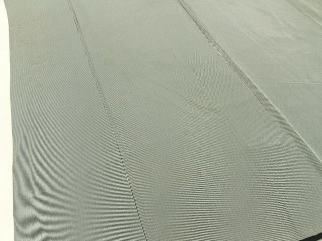平和屋着物■江戸小紋　万筋　湊鼠色×白磁色　正絹　逸品　BAAY3021hj