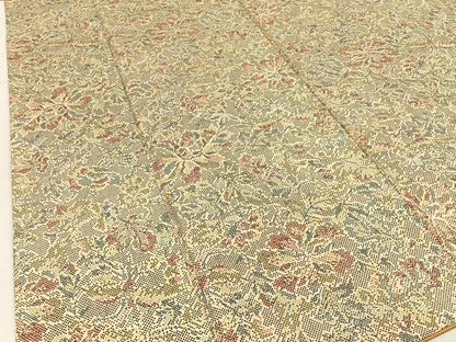 平和屋着物■本場染大島紬　草花文　正絹　逸品　BAAY3022hj