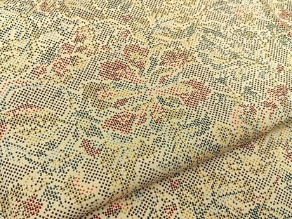 平和屋着物■本場染大島紬　草花文　正絹　逸品　BAAY3022hj