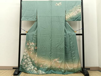 平和屋着物■訪問着　菊花文　暈し染め　金彩　正絹　逸品　BAAY3024hj