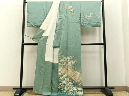 平和屋着物■訪問着　菊花文　暈し染め　金彩　正絹　逸品　BAAY3024hj