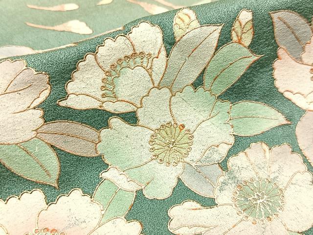 平和屋着物■訪問着　菊花文　暈し染め　金彩　正絹　逸品　BAAY3024hj