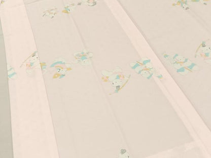 平和屋着物■長襦袢　無双仕立て　人物文　洗える着物　BAAY3026hj