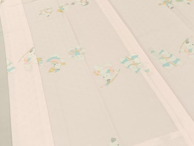 平和屋着物■長襦袢　無双仕立て　人物文　洗える着物　BAAY3026hj