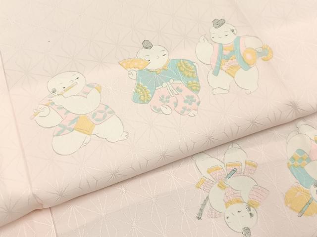 平和屋着物■長襦袢　無双仕立て　人物文　洗える着物　BAAY3026hj