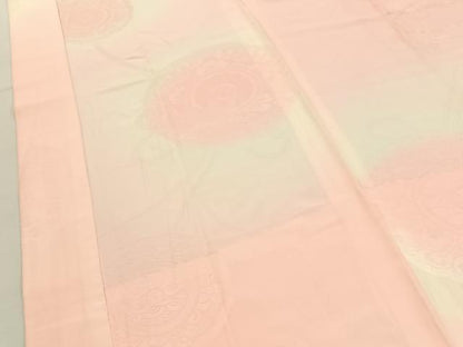 平和屋着物■振袖用長襦袢　無双仕立て　鏡裏地紋　暈し染め　半衿刺繍　正絹　逸品　未使用　BAAY3029hj