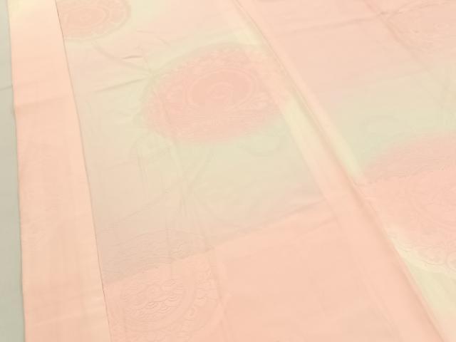 平和屋着物■振袖用長襦袢　無双仕立て　鏡裏地紋　暈し染め　半衿刺繍　正絹　逸品　未使用　BAAY3029hj