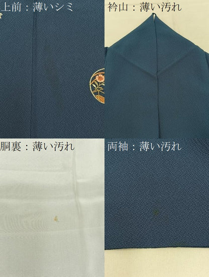 平和屋着物■訪問着　総刺繍　秋草文　金糸　正絹　逸品　BAAY3032hj