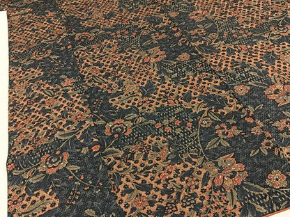 平和屋着物■上質な小紋　更紗花文　正絹　逸品　BAAY3037hj