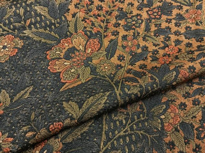 平和屋着物■上質な小紋　更紗花文　正絹　逸品　BAAY3037hj